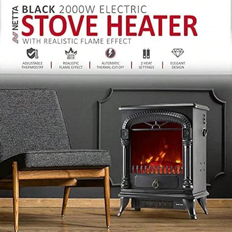 Electric Fireplace Stove Heater With Log Wood Burner Effect Arch Design ...