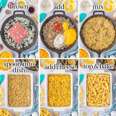 Easy Cheesy Cheeseburger French Fry Casserole Recipe - Bowl Me Over