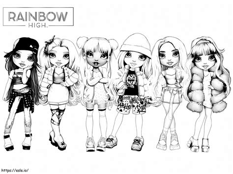 Rainbow High Colouring Pages Pdf