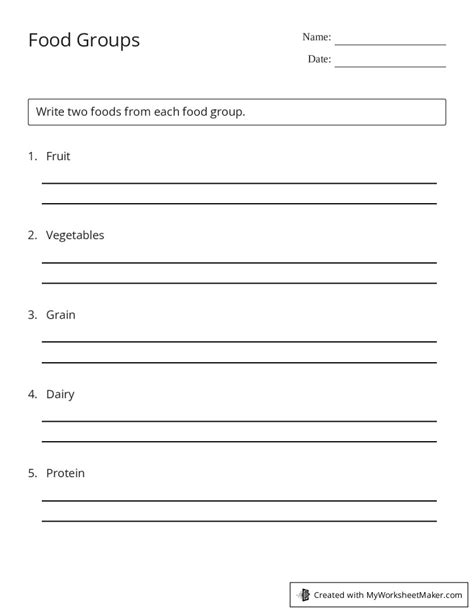 Image result for Basic Food Groups Live Worksheet