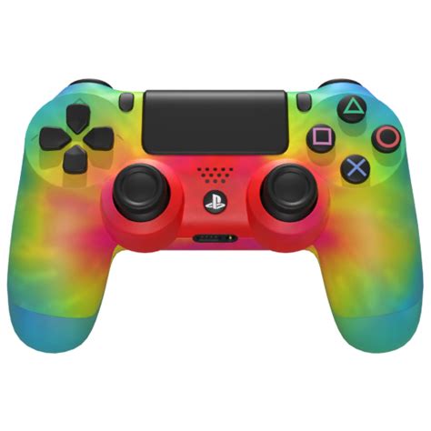 Neon Tie Dye – PS4 – Custom Controller | Controller Chaos
