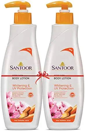 Santoor Perfumed Body Lotion for Whitening & UV Protection with ...