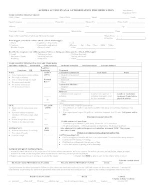 Fillable Online springwoodses schools pwcs ASTHMA ACTION PLAN amp ...