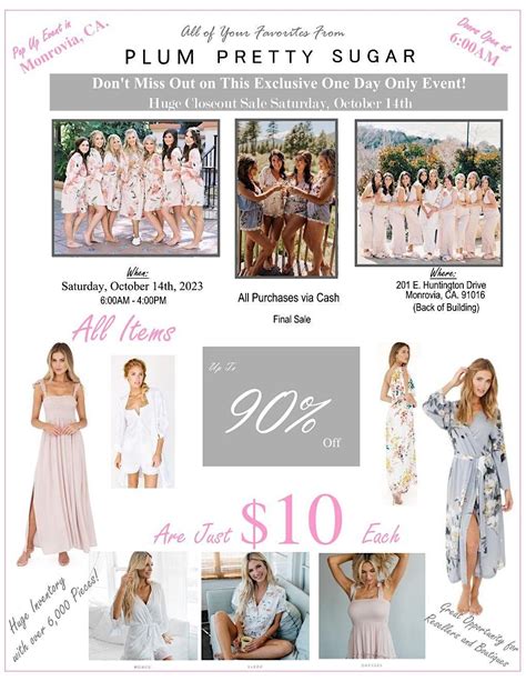 Plum Pretty Sugar `~ Warehouse Inventory Closeout Sale, Plum Pretty ...