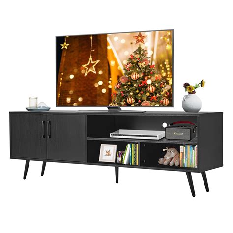 Panana 62.99" TV Stand Television Stands TV Console Unit(Black) for ...