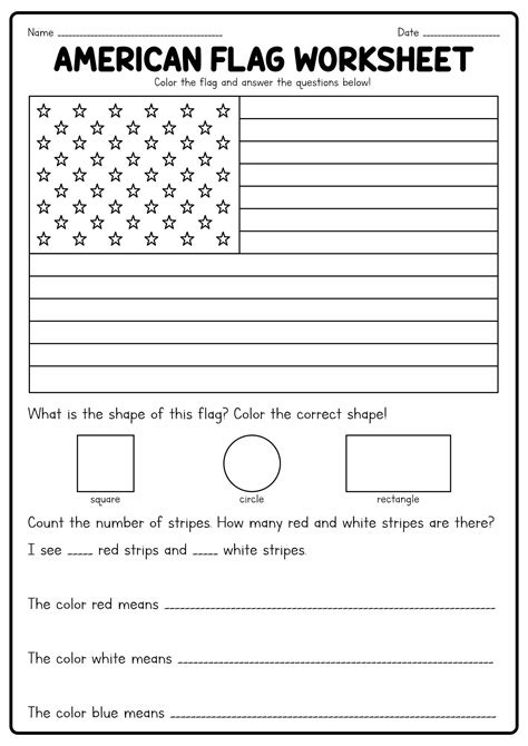 15 Printable Flag Worksheet | Social studies worksheets, Kindergarten ...