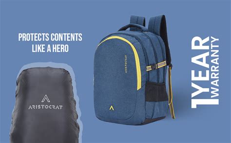 Buy Aristocrat Solid Pattern Tiago Backpack (H) 32 L (Blue, Large) at ...