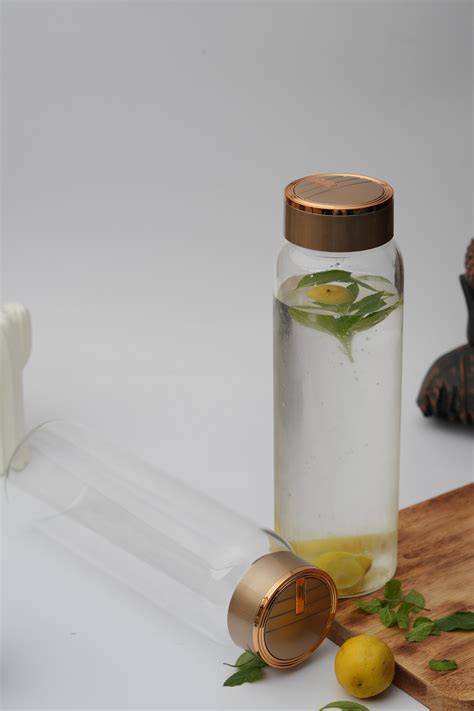 Minimalist Borosilicate Glass Bottle 1 Litre – notiv.in
