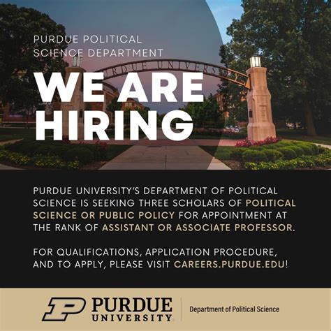 #hiring #purduecareers #politicalscience #hiring | Political Science