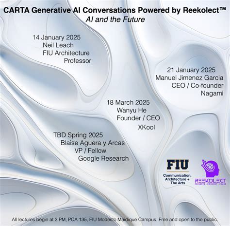 Spring 2025 Reekolect lecture flyer draft3d - Miami Beach Urban Studios