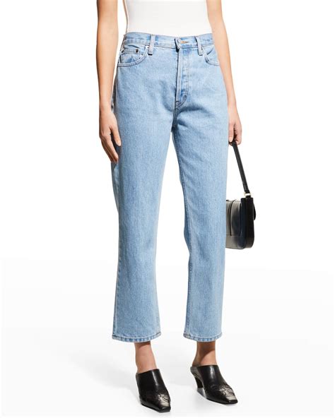Still Here Baby Flower Tate Straight-Leg Embroidered Jeans | Neiman Marcus