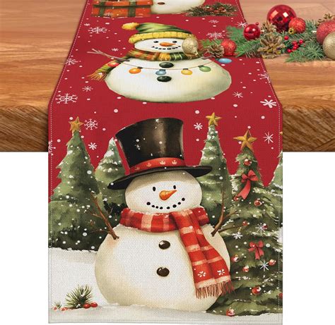 Amazon.com: Christmas Table Runner - Xmas Seasonal Table Runners ...
