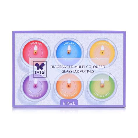IRIS Fragranced Multi Colored Glass Jar Votive – IRIS Home Fragrances
