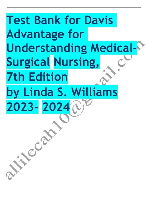Test bank for davis advantage for understanding medical surgical ...