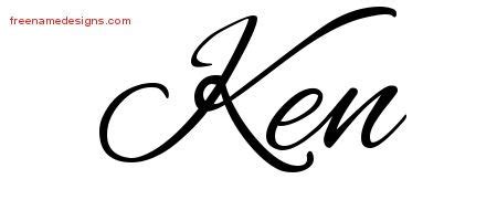 Cursive Name Tattoo Designs Ken Free Graphic - Free Name Designs