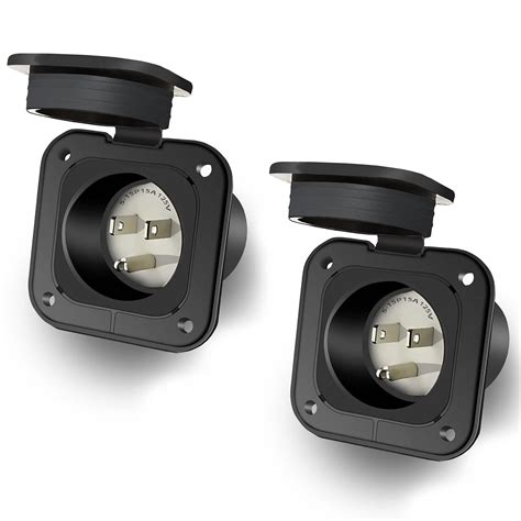 15 Amp Inlet, Shore Power Flanged Receptacle, 15A India | Ubuy