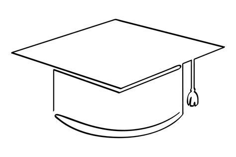 Premium Vector | Simple vector sketch graduation cap single one line art continuous