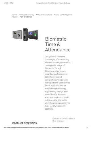 Matrix Biometric Access Control System - COSEC CENTRA TAM100 Trader ...