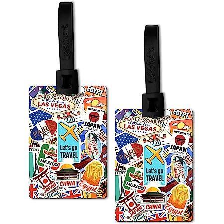 Lentikart 3D Lenticular Luggage Tag Set of 2 | World Famous Stamp ...