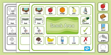 Snack Area Communication Board