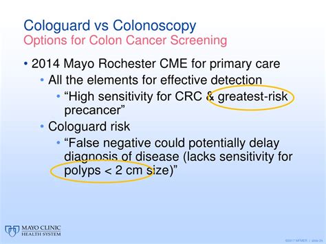 PPT - Cologuard vs Colonoscopy Options for Colon Cancer Screening ...