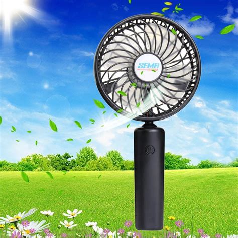 SEMA 360 Degree Rotate Handheld Rechargeable Mini Battery Fan with 3 S ...