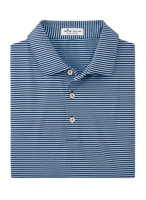 Branded Peter Millar Cottage Blue / White Perth Mini-Stripe Stretch ...