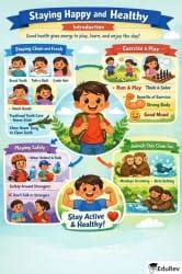 Infographics Staying happy and healthy - EVS Class 3 The World around us