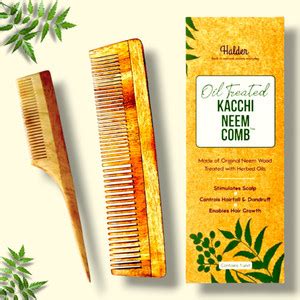 HALDER Pure Neem Wood Tail Comb Kanghi - Anti-Hair Fall and Anti ...