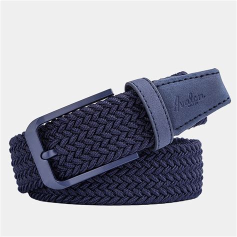 Stretch Web Golf Belt in Navy Blue | Shop Avalon Men's Golf Belts