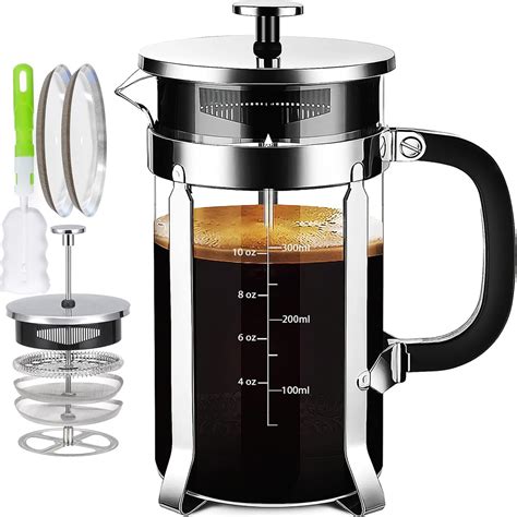 Amazon.com: YMMIND French Press Coffee Maker 304 Stainless Steel Coffee ...
