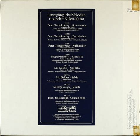 Sternstunden des Balletts. Unvergängliche Melodien – Bertelsmann Vinyl ...