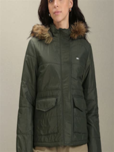 Buy U.S. Polo Assn. Women Hooded Parka Jacket With Faux Fur Trim ...