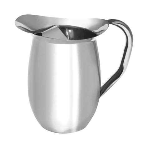 Amazon.com: Lumenil - 96oz, Smooth Silver Stainless Steel Water Pitcher ...