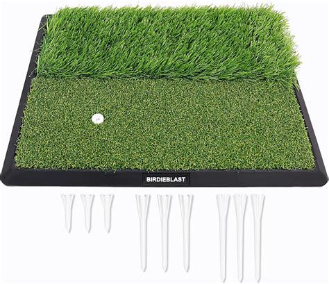 BIRDIEBLAST Professional Dual-Turf Golf Hitting Mat, Premium Golf ...