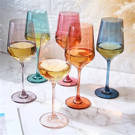 Hand-blown Colored Wine Glasses - Perfect for All Occasions