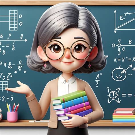 A wise professor stands in a classroom holding a book or copybook ready ...