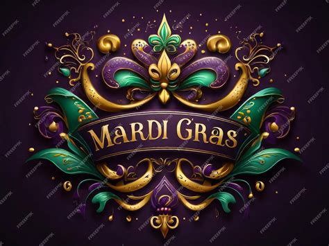 Premium Photo | Vector lettering for Mardi Gras carnival filigree ...
