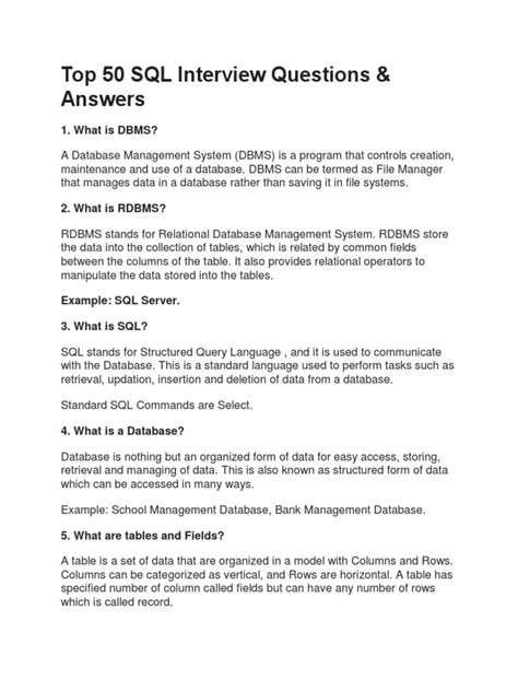 Geeks for Geeks Top 50 SQL Interview Questions 的图像结果