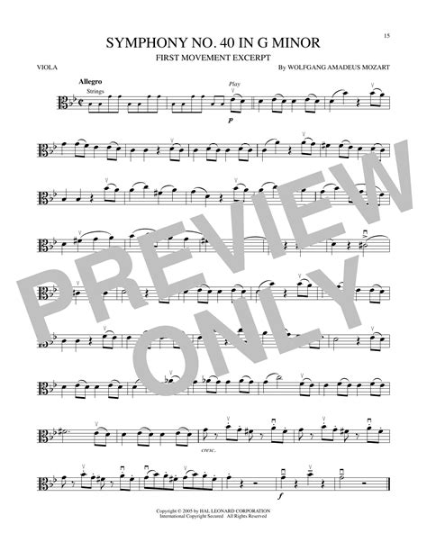 Symphony No. 40 in G Minor, First Movement Excerpt by Wolfgang Amadeus ...