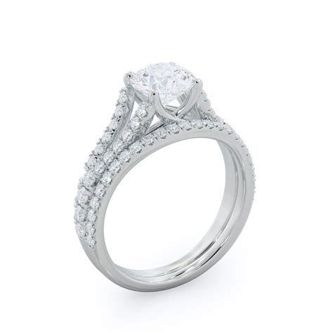 Split Shank Trellis Diamond Engagement Ring – WithClarity India