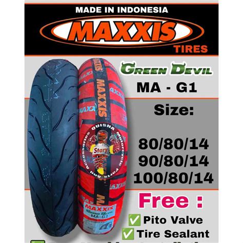 MAXXIS TIRE TUBELESS SIZE 13, 14 & 17 (FREE PITO & TIRE SEALANT) MADE IN INDONESIA | Shopee ...