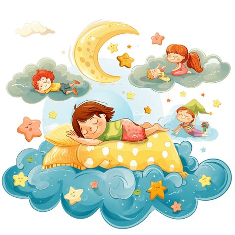 Children Dreams Cartoon Composition, Children, Girl, Person PNG ...