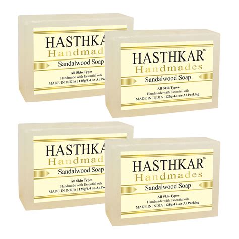 Hasthkar Handmade Glycerine Sandalwood Soap- 125gm - BuyPureNaturals ...