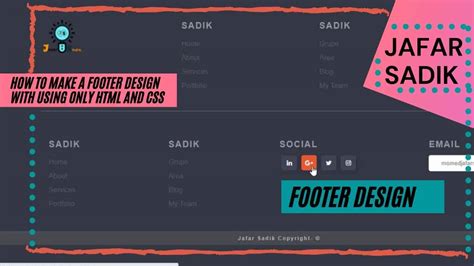 Image result for HTML Footer Tutorial
