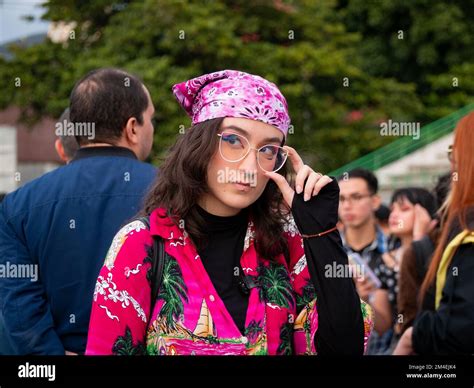 Medellin, Antioquia, Colombia - November 14 2022: Young Colombian Woman ...