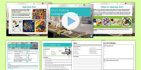 Printmaking: Collagraph Printing Lesson Pack