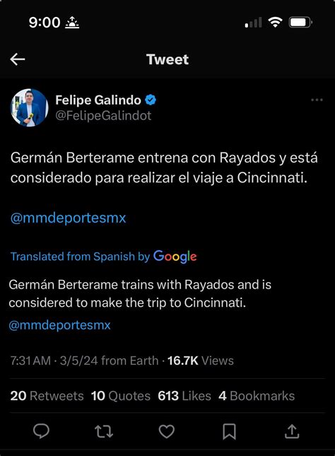 Berterame is traveling with Los Rayados to Cincy less than 24 hours from his ultimatum. Either ...
