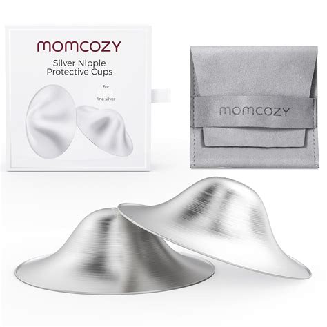 Amazon.com : Momcozy 999 Silver Nursing Cups, Hole-Free Design, 999 Silver Nipple Shields ...