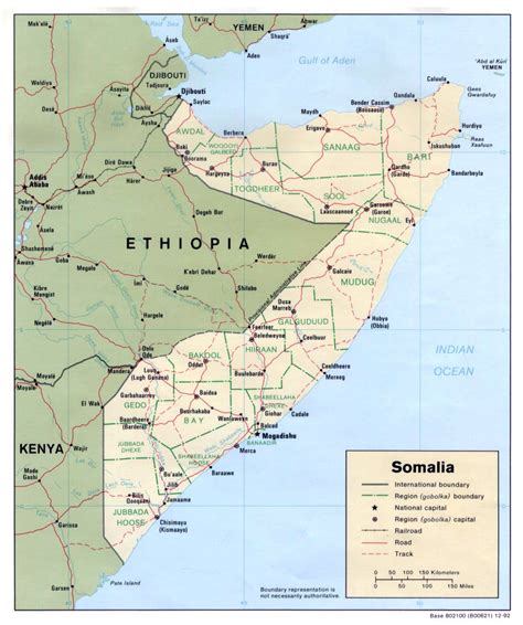 Detailed political map of Somalia. Somalia detailed political map ...
